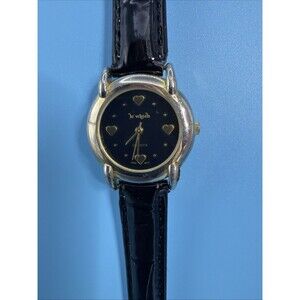 Vintage Le Watch by Quintel Black/Gold, New Band And Battery